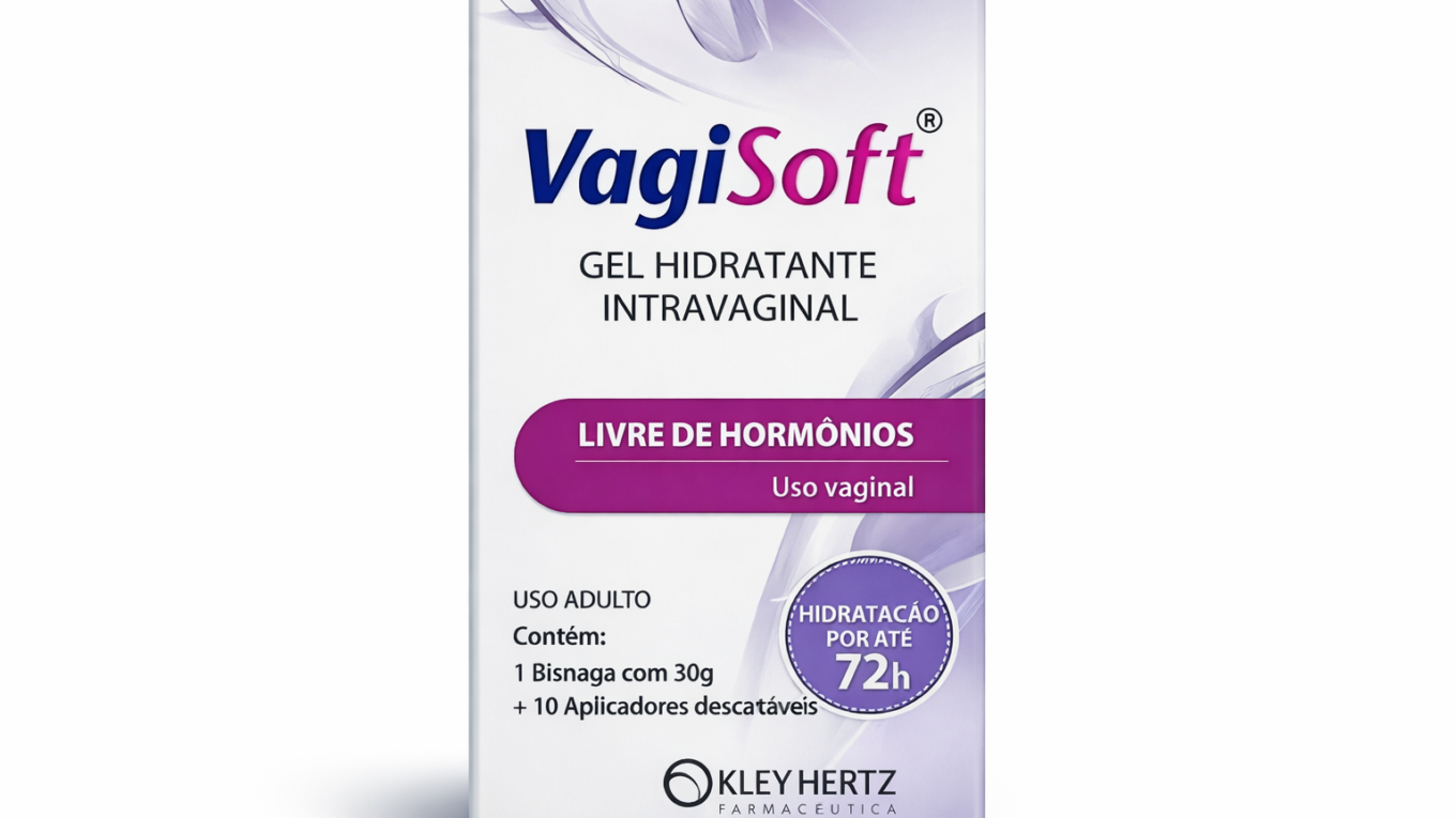 Vagisoft gel hidratante intravaginal sem hormônios para ressecamento íntimo feminino.