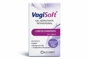 Vagisoft gel hidratante intravaginal sem hormônios para ressecamento íntimo feminino.