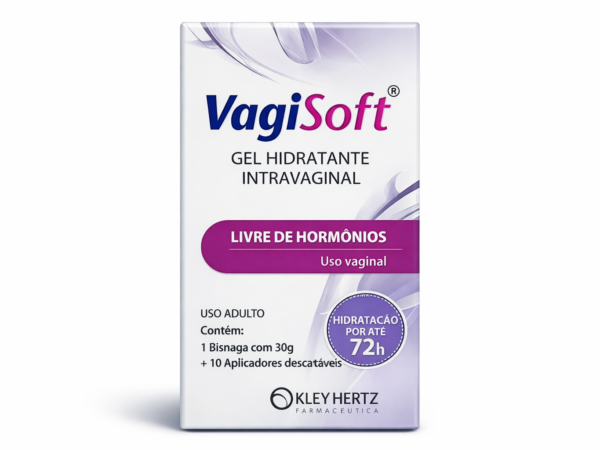 Vagisoft gel hidratante intravaginal sem hormônios para ressecamento íntimo feminino.