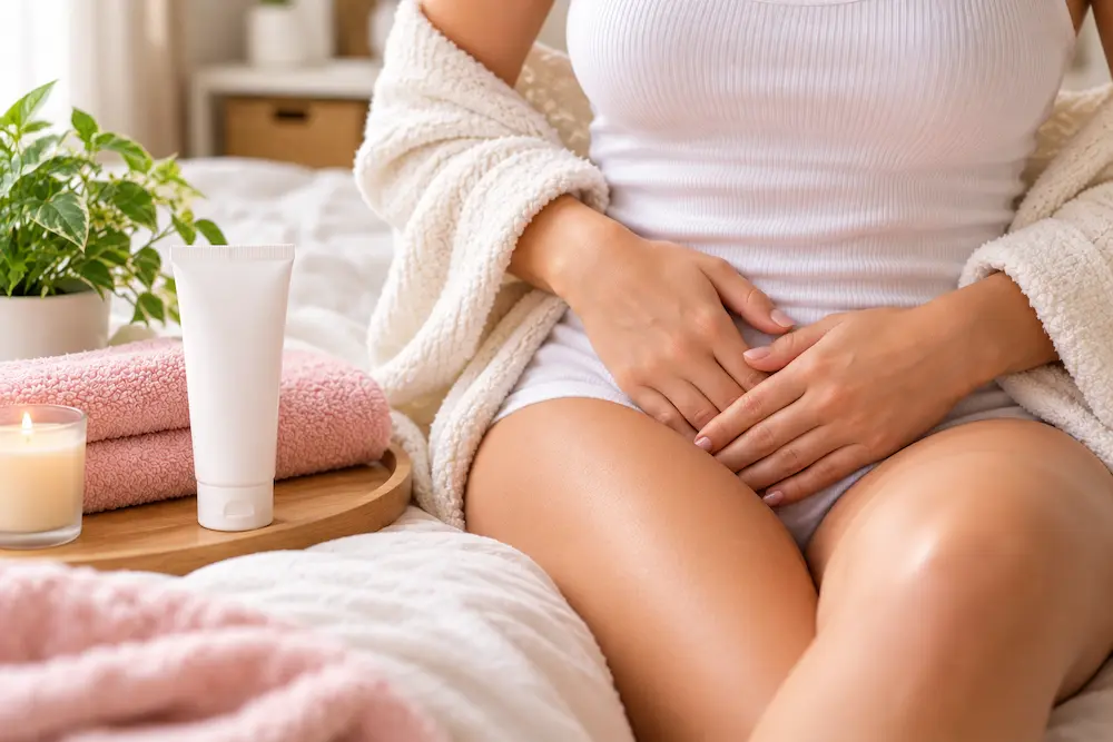 Cuidados íntimos femininos para conforto e hidratação vaginal