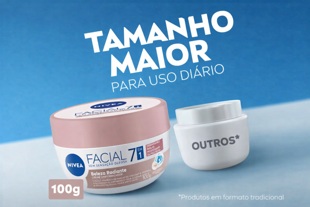 Creme facial Nivea Beleza Radiante 100g para uso diário