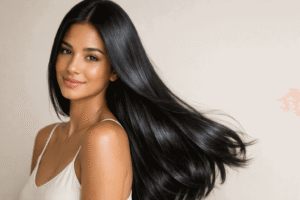 Cabelo saudável e brilhante após hidratação capilar profunda