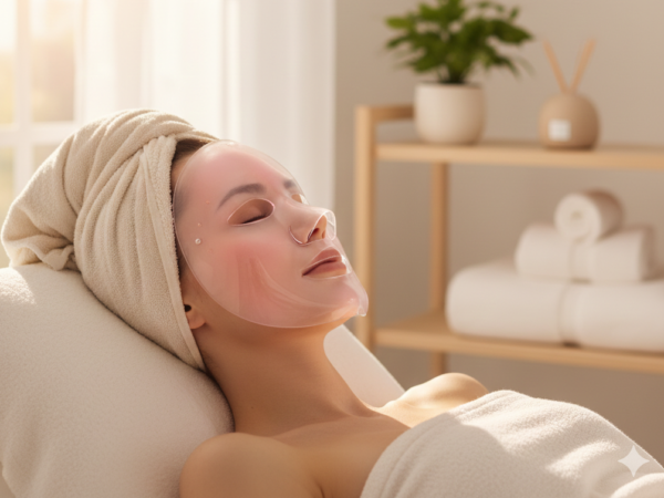 Máscara de LED para beleza em casa 2026 em uso