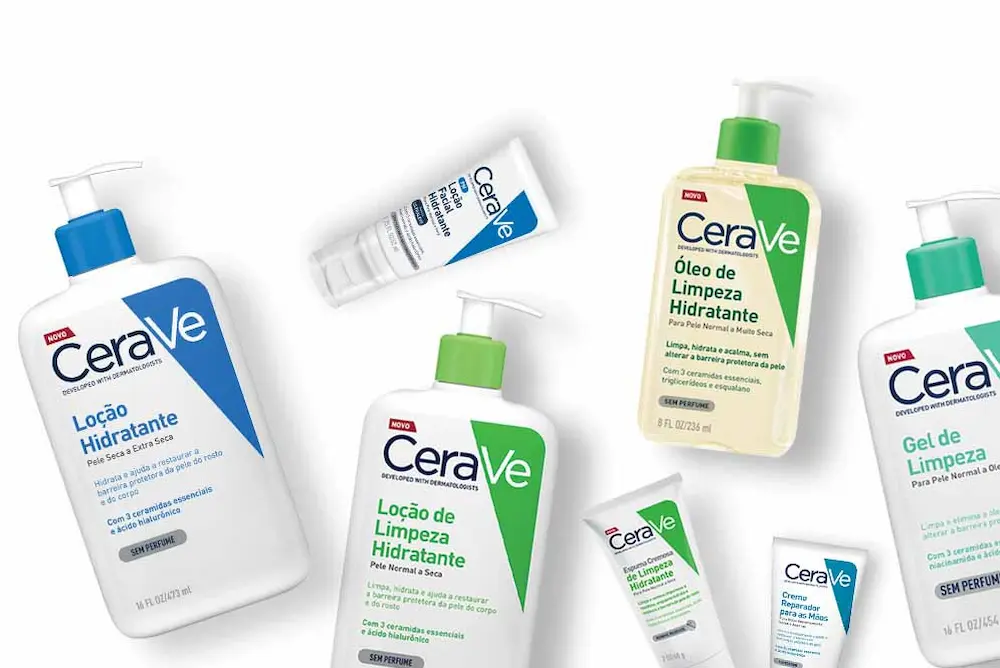 Creme hidratante CeraVe original posicionado para destacar as opções de compra online.