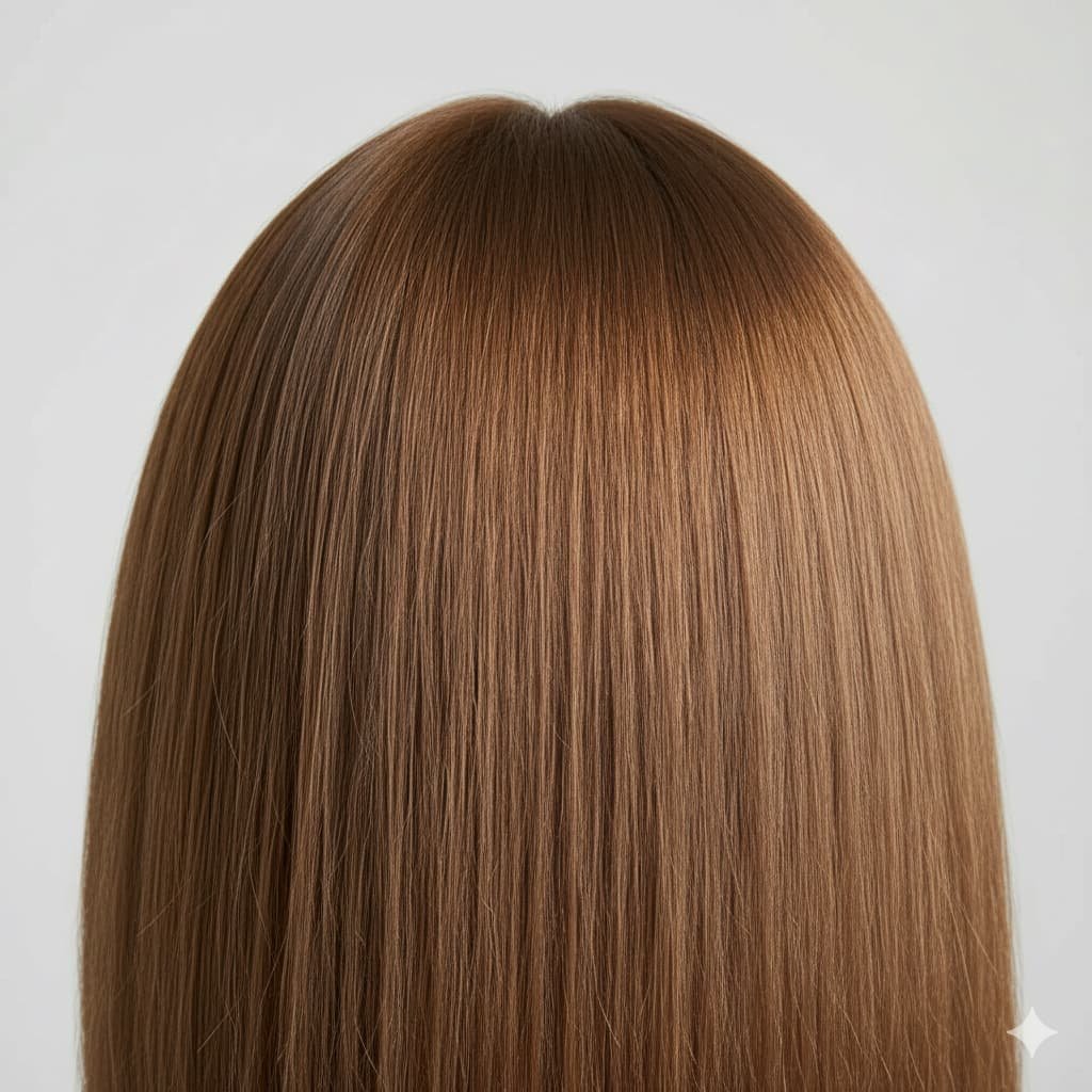 Cabelo brilhante e saudável após tratamento de skinification capilar.