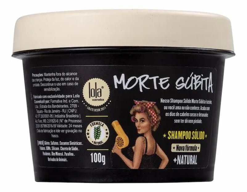 Shampoo esfoliante Lola Comigo Ninguém Pode para limpeza profunda do couro cabeludo.