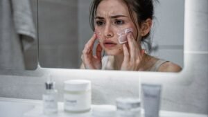 misturinhas de skincare causando irritação e vermelhidão na pele